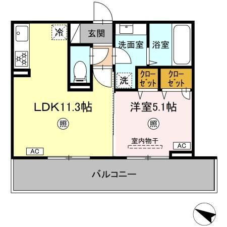 CIEL　B棟の間取り