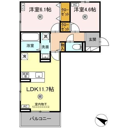 CIEL　B棟の間取り