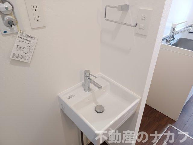 宇土市松山町の中古一戸建の独立洗面台|建築時の写真です
