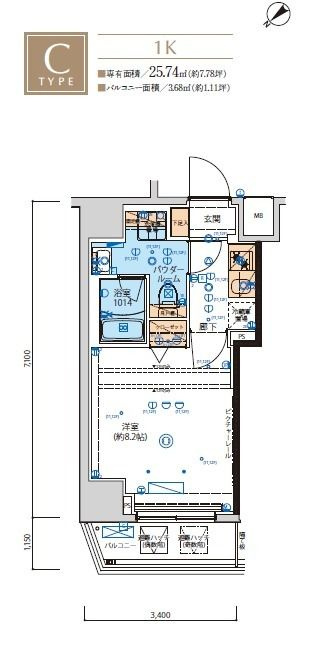 リヴシティ向島参番館の間取り