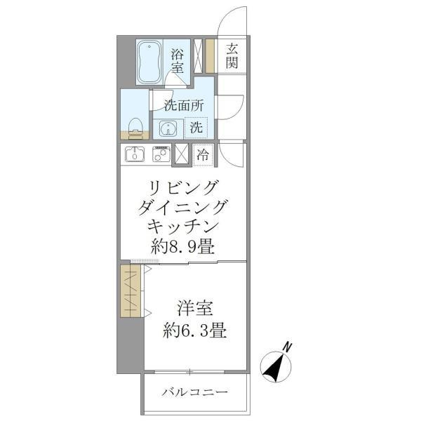 ＳＳ．ＦＬＡＴ神楽坂ｓｏｕｔｈの間取り