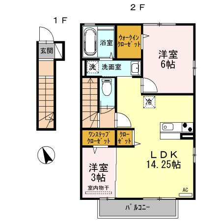 ディアコート合川【キャッシュバック対象物件】の間取り