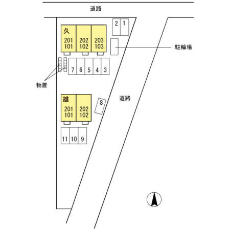 グリーンライフ 雄の区画図