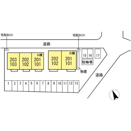 グランメール Ｂの区画図