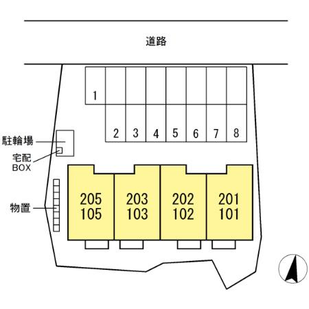 グランデニューシティーの区画図