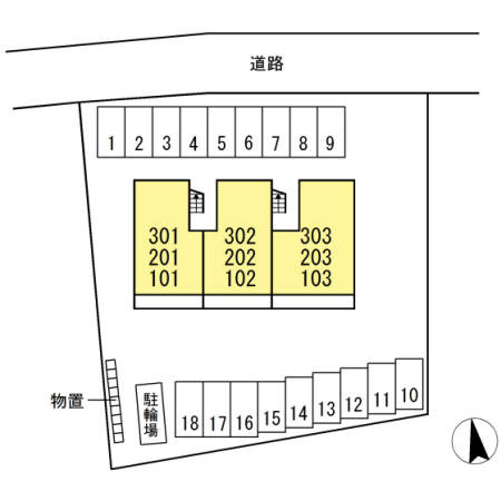 コンフォートＭの区画図