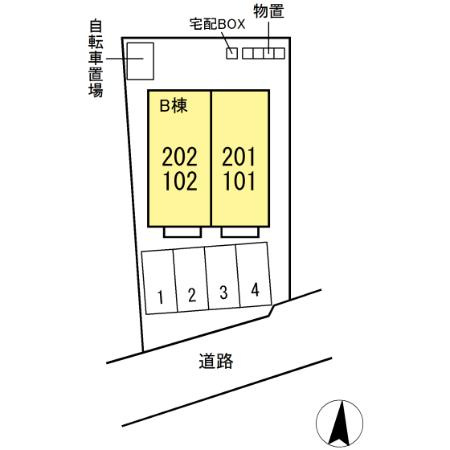 セレスティア森合Ｂの区画図
