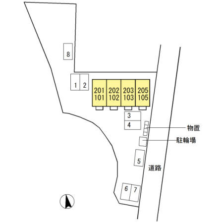 サン・サウスの区画図