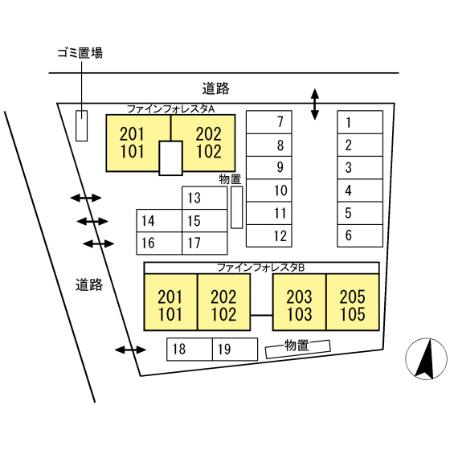 ファイン フォレスタ Ａの区画図