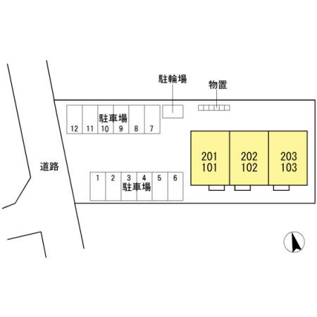 パインメイプルⅢの区画図