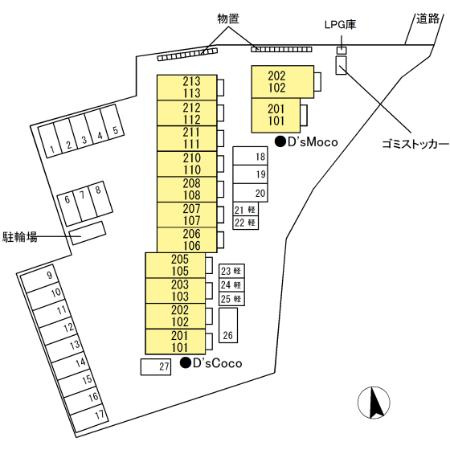 Ｄ’ｓ Ｃｏｃｏの区画図