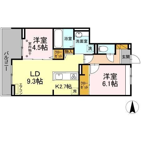 【間取り】 | ラフォーレ弐番館