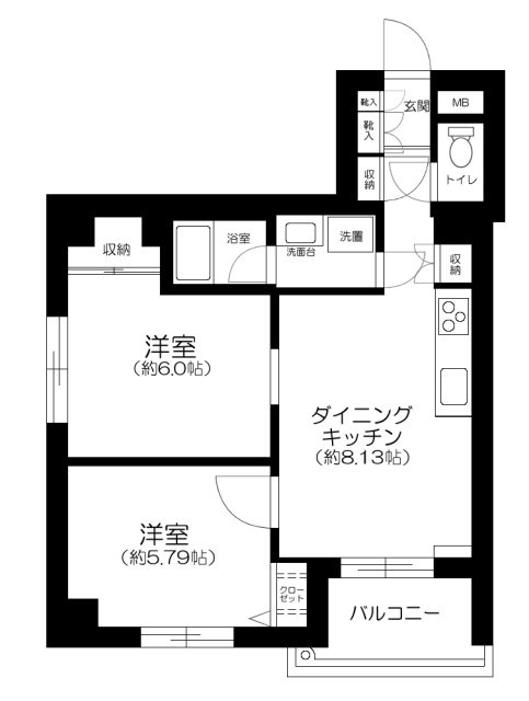 グランシャリオ国立の間取り
