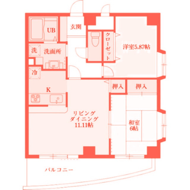 藤沢市鵠沼石上２丁目の賃貸マンションの間取り