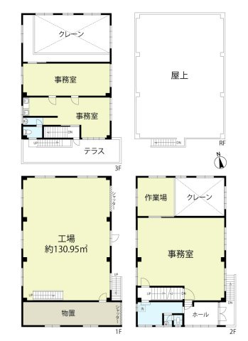 宇治市槇島町大町　工場の間取り|	延床面積 134.93 坪