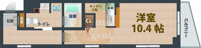 【間取り】 | ヴィスタガーデン西荻窪 | 1Rのお部屋です。