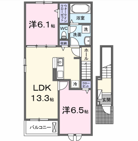 【間取り】 | ジェルメ柏Ａ棟 | 間取図