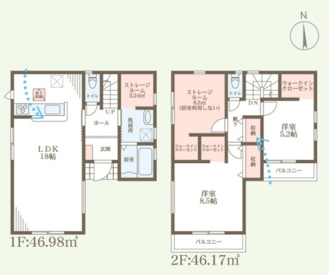 堺市中区堀上町　第4期　新築一戸建ての間取り|1号地
