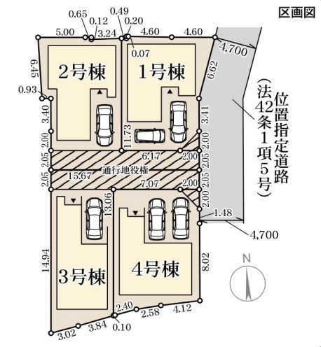 堺市中区堀上町　第4期　新築一戸建ての区画図|全4区画