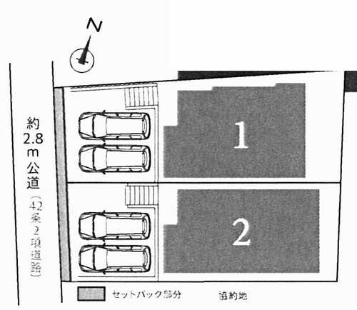 横浜市南区平楽Ⅲ　新築戸建全2棟　2号棟の区画図