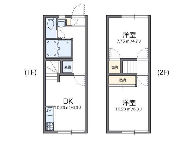 レオパレスベルクの間取り|代表的な間取のため実際の間取とは異なる場合があります