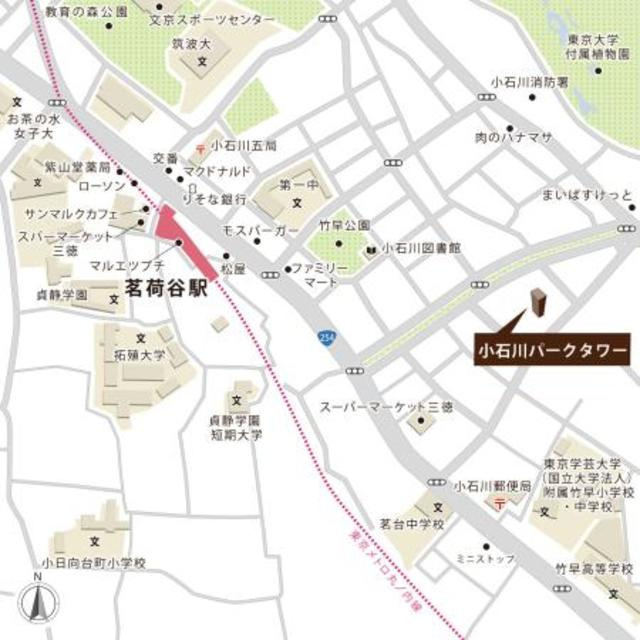 小石川パークタワーの地図
