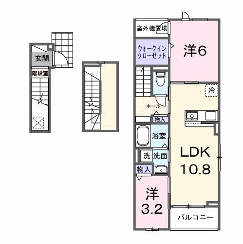 クレッシェンド石ヶ瀬の間取り