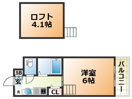 エステムコート三宮駅前ラ・ドゥーの間取り