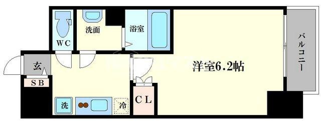 グランエクラ今宮戎の間取り