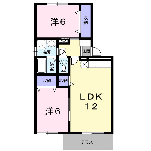 【間取り】 | クレストール飯塚Ｂ