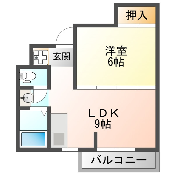 ビギンハイツＢ棟の間取り