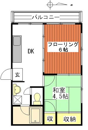 フラット篠の間取り