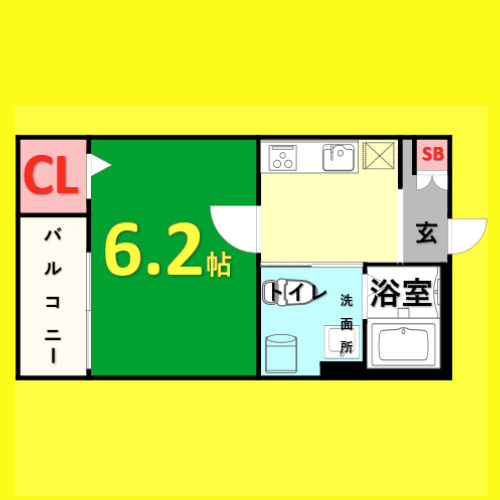 アロウ内浜町(アロウ　ウチハマチョウ)　名古屋市賃貸　仲介手数料無料の間取り