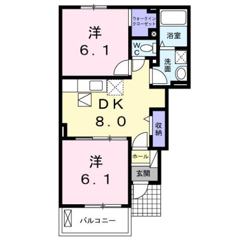 リュイールＤの間取り