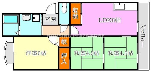 鈴松マンションの間取り