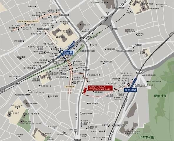 グランド・ガーラ代々木参宮橋の地図