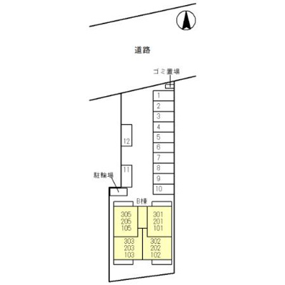 【区画図】 | D-ROOM紅雲町B 
