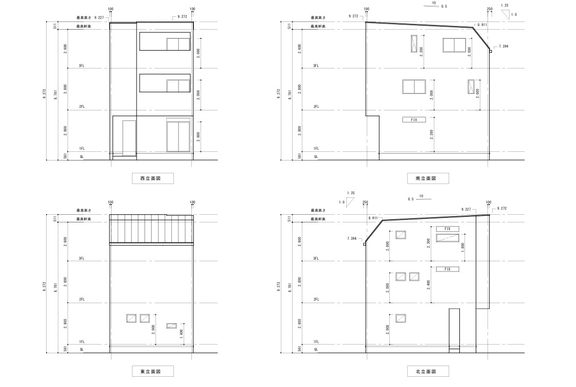 伊丹市広畑3丁目　新築戸建のその他|立面図
