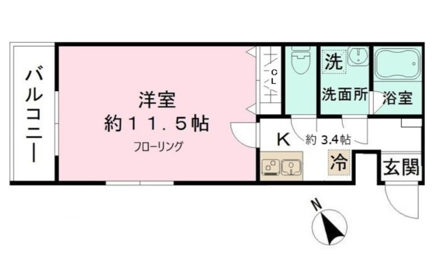 レオ四拾七番館の間取り
