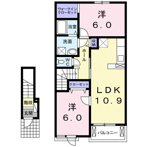 Ｈｅａｒｔ未来Ⅱ　Ｂの間取り
