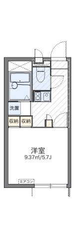 レオパレス湯田温泉Ⅱの間取り