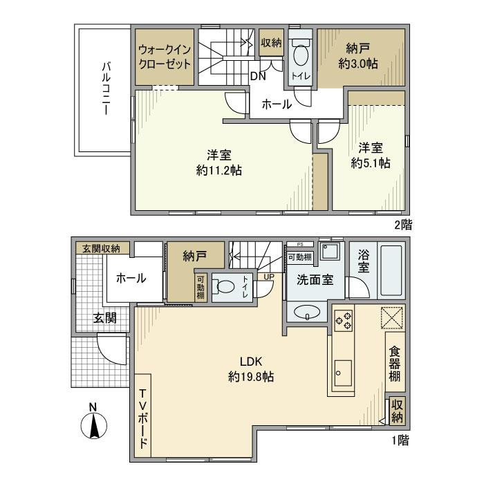 梶野町戸建の間取り