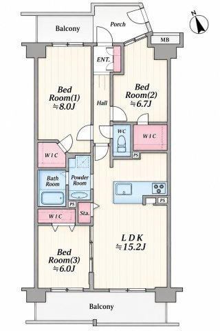 【間取り】 | 港北ニュータウンイオ7番館