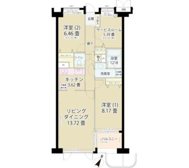 グランフォート目黒の間取り