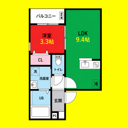 アロウ内浜町(アロウウチハマチョウ)　名古屋市賃貸　仲介手数料無料の間取り
