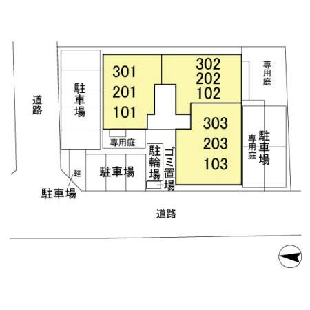 グレイス若草の区画図