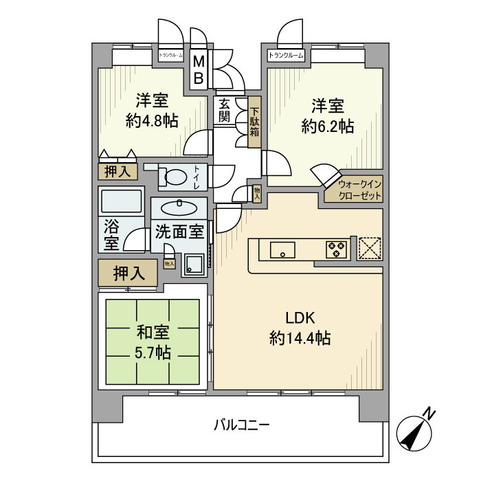ルイシャトレ船橋本町の間取り
