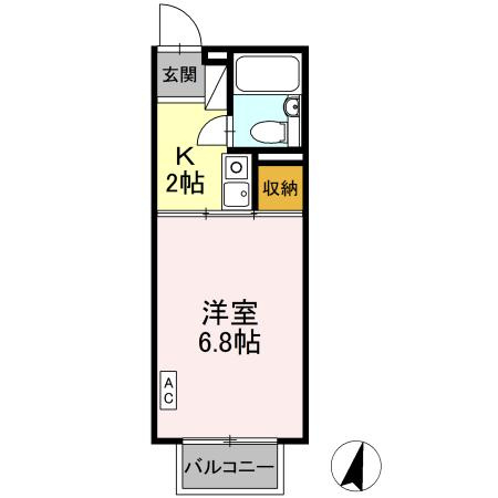 東村山市萩山町４丁目のアパートの間取り