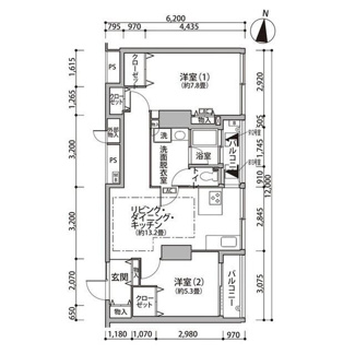 【間取り】 | 東雲キャナルコートCODAN12号棟