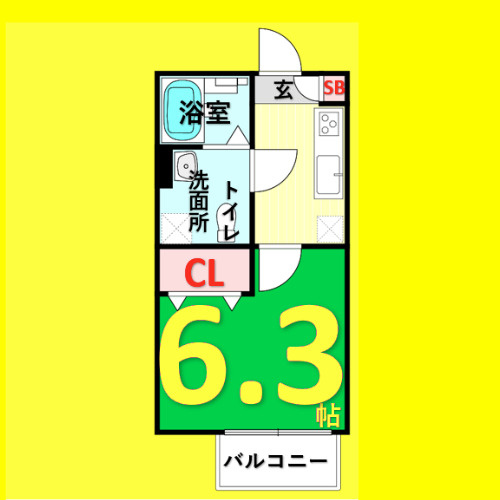 アズベル外新町(アズベルソトシンチョウ)　名古屋市賃貸　仲介手数料無料の間取り